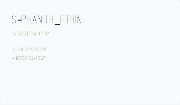 S-PHANITH_FTHIN Business Card