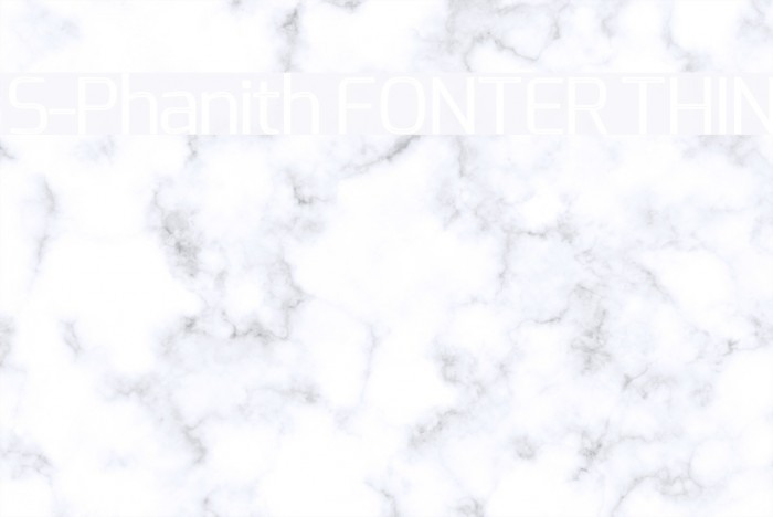 S-Phanith FONTER THIN Font examples