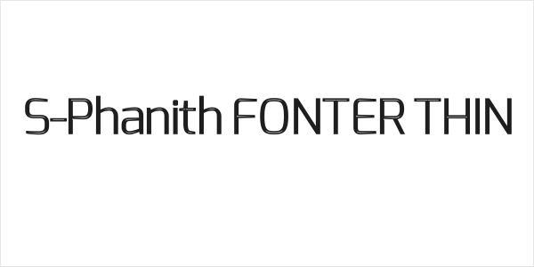 S-Phanith FONTER THIN Logo