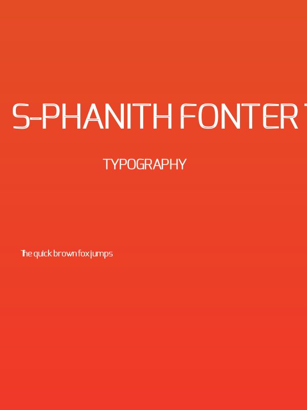 S-Phanith FONTER THIN Poster