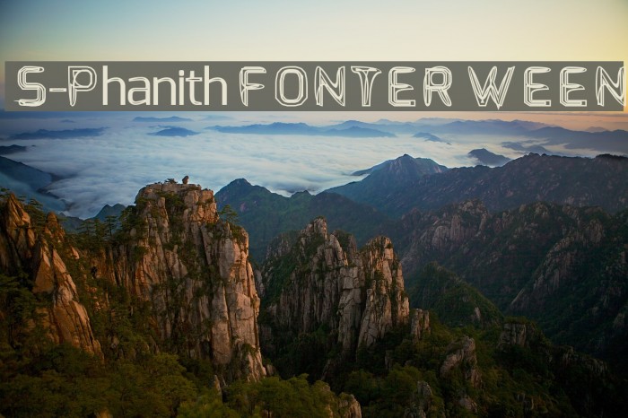 S-Phanith FONTER WEEN Font examples