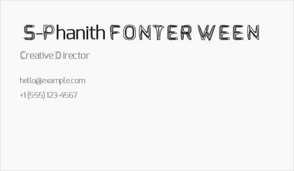 S-Phanith FONTER WEEN Business Card