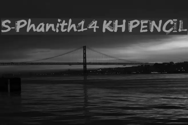 S-Phanith14 KH PENCIL Font examples