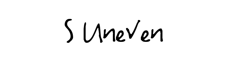 S Uneven Font