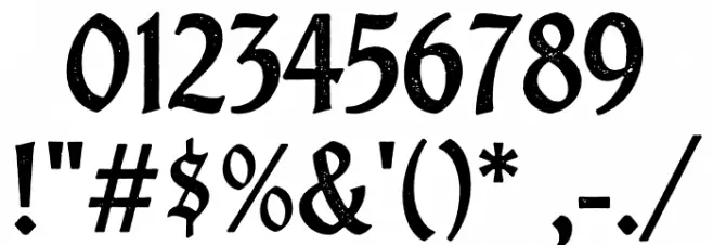 S&S GreyHood Seven Font Alte caractere