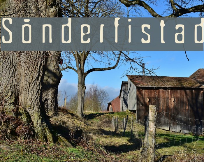 Sönderfistad Font examples