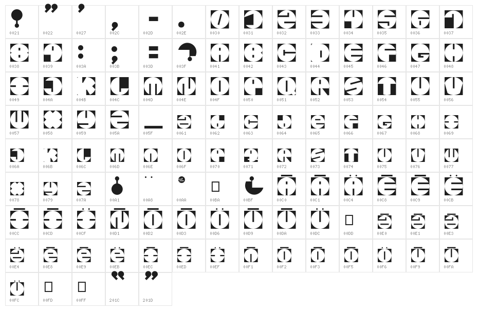 s3ij4sheavy Character Map