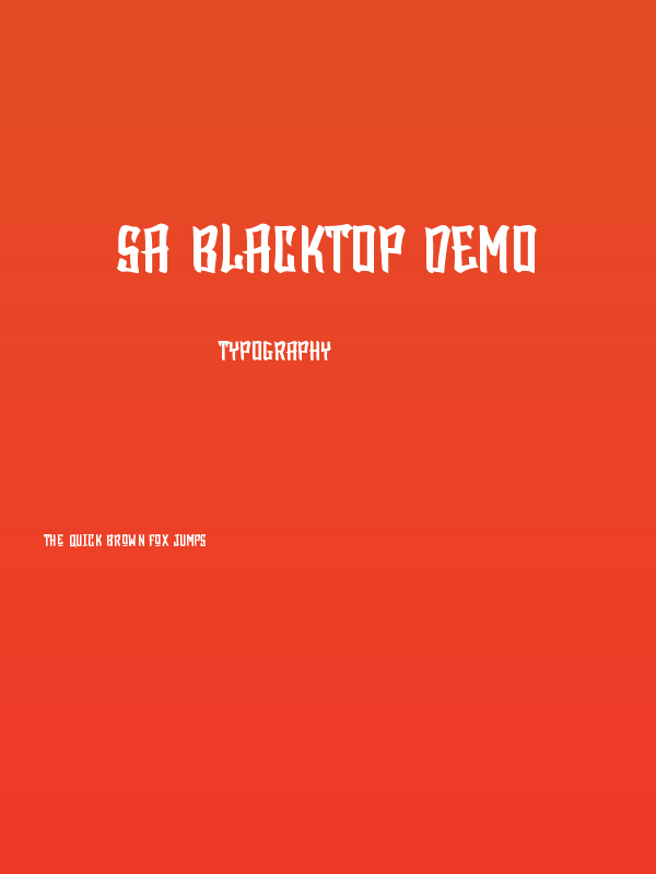SA BlackTop DEMO Poster