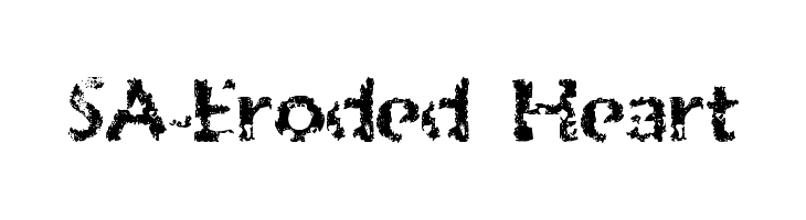 SA-Eroded Heart फ़ॉन्ट