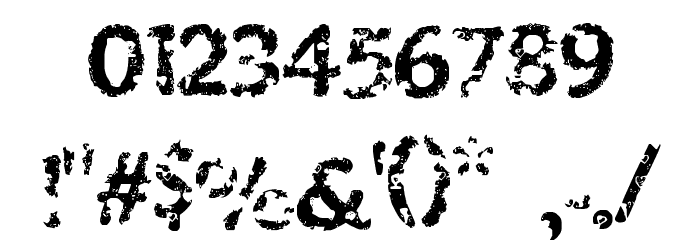 SA-Eroded Heart Font OTHER CHARS