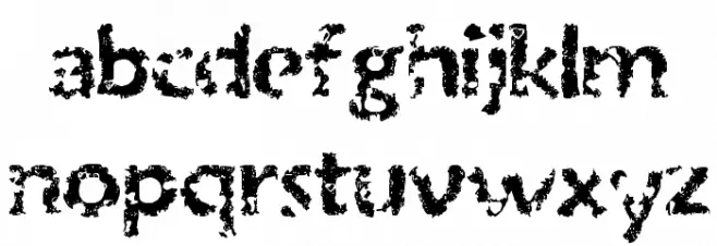 SA-Eroded Heart Font LOWERCASE
