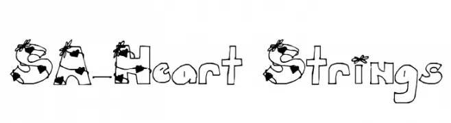 SA-Heart Strings  Frei Schriftart Herunterladen