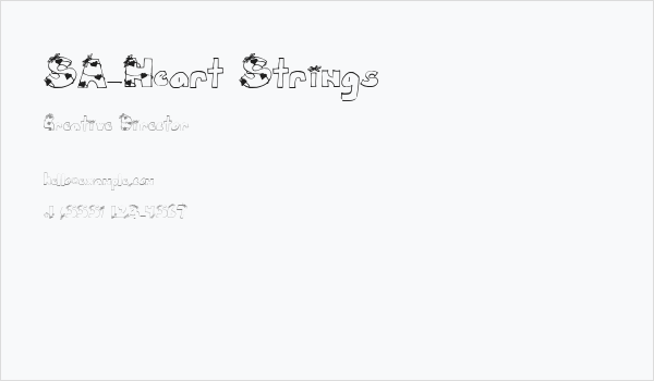 SA-Heart Strings Business Card