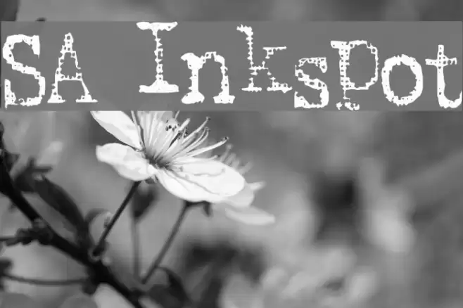 SA Inkspot Font examples