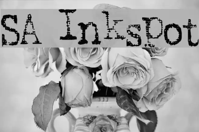 SA Inkspot Font examples