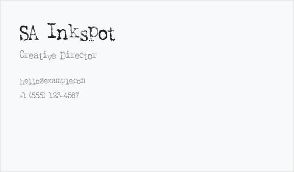 SA Inkspot Business Card