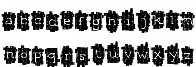SA-Painted Schriftart Kleinbuchstaben