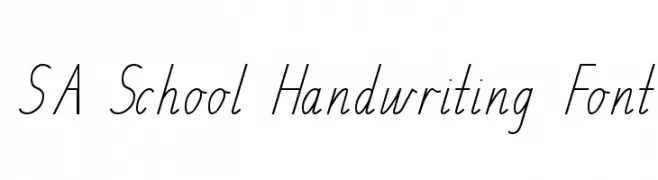 SA School Handwriting Font  नि: शुल्क फ़ॉन्ट्स डाउनलोड