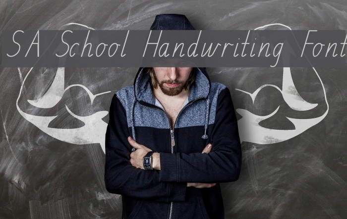 SA School Handwriting Font Font examples