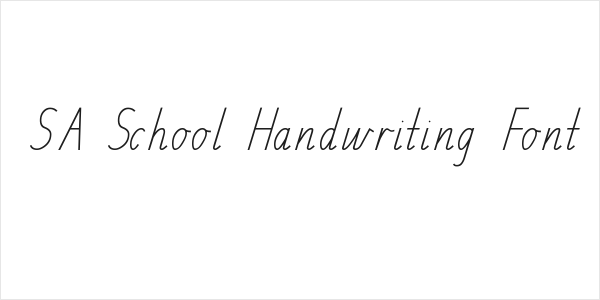 SA School Handwriting Font Logo
