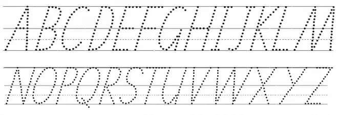 SA School Handwriting Guide Fonte MAIÚSCULAS