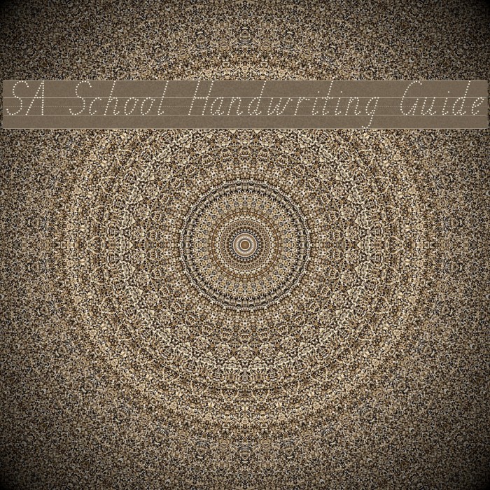 SA School Handwriting Guide Font examples