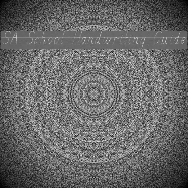 SA School Handwriting Guide Font examples