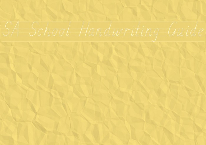 SA School Handwriting Guide Font examples