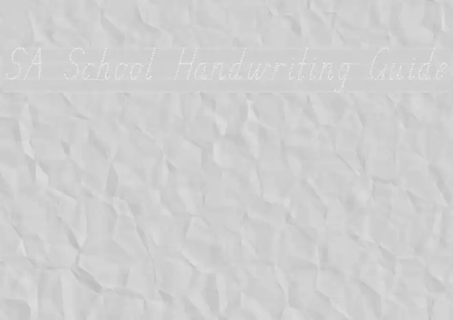 SA School Handwriting Guide Font examples