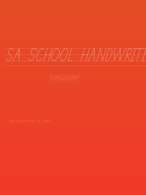 SA School Handwriting Guide Poster