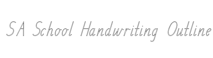SA School Handwriting Outline फ़ॉन्ट