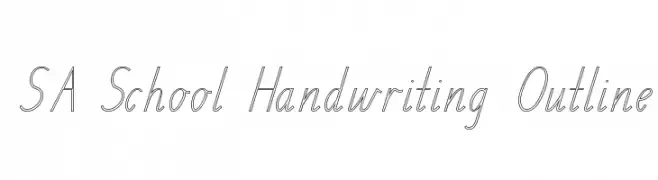 SA School Handwriting Outline  Free Fonts Download
