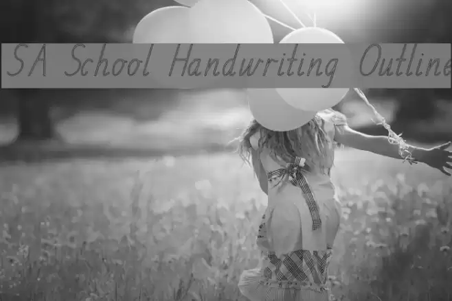 SA School Handwriting Outline Schriftart examples