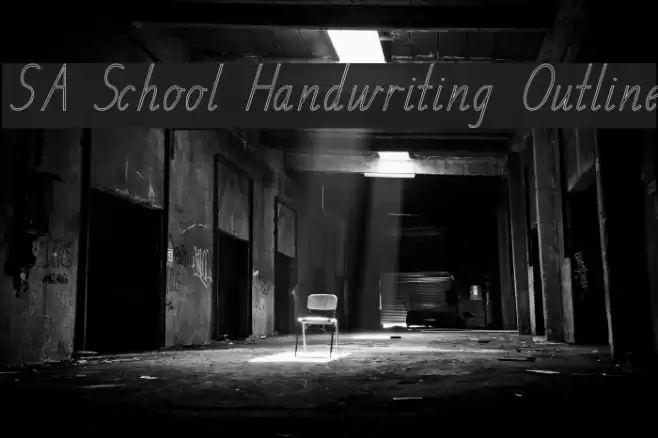 SA School Handwriting Outline Schriftart examples