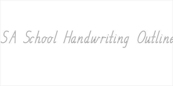SA School Handwriting Outline Logo