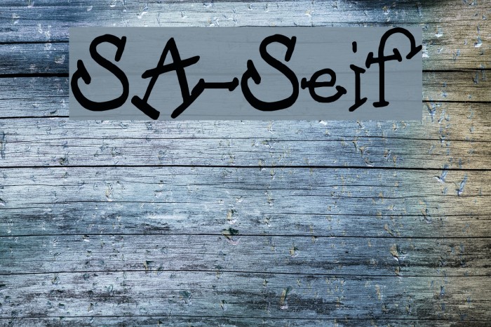 SA-Serif Font examples