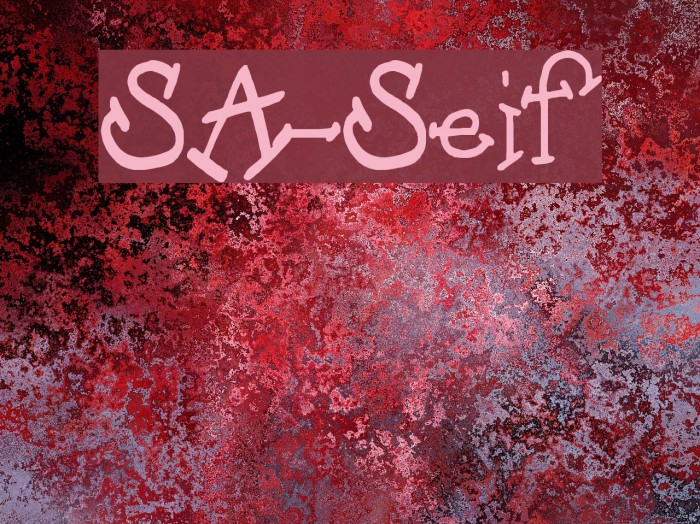 SA-Serif Font examples