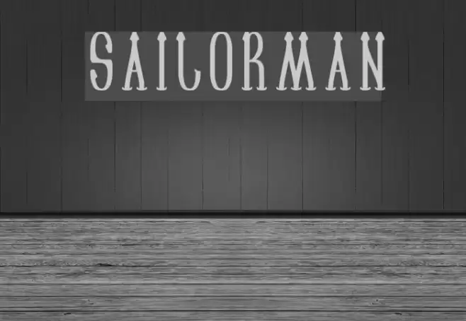 SAILORMAN Schriftart examples