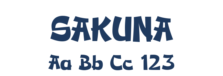 SAKUNA Font Preview