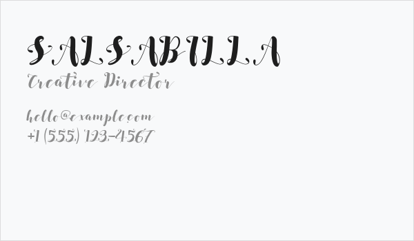 SALSABILLA Business Card
