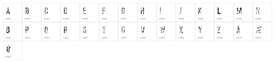 SALVAGE Character Map
