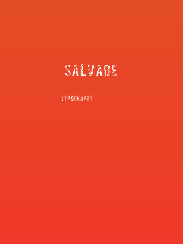 SALVAGE Poster
