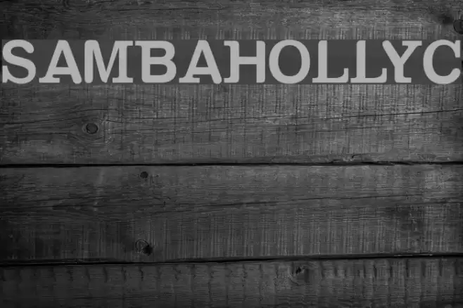 SAMBAHOLLYC Font examples