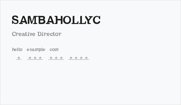 SAMBAHOLLYC Business Card