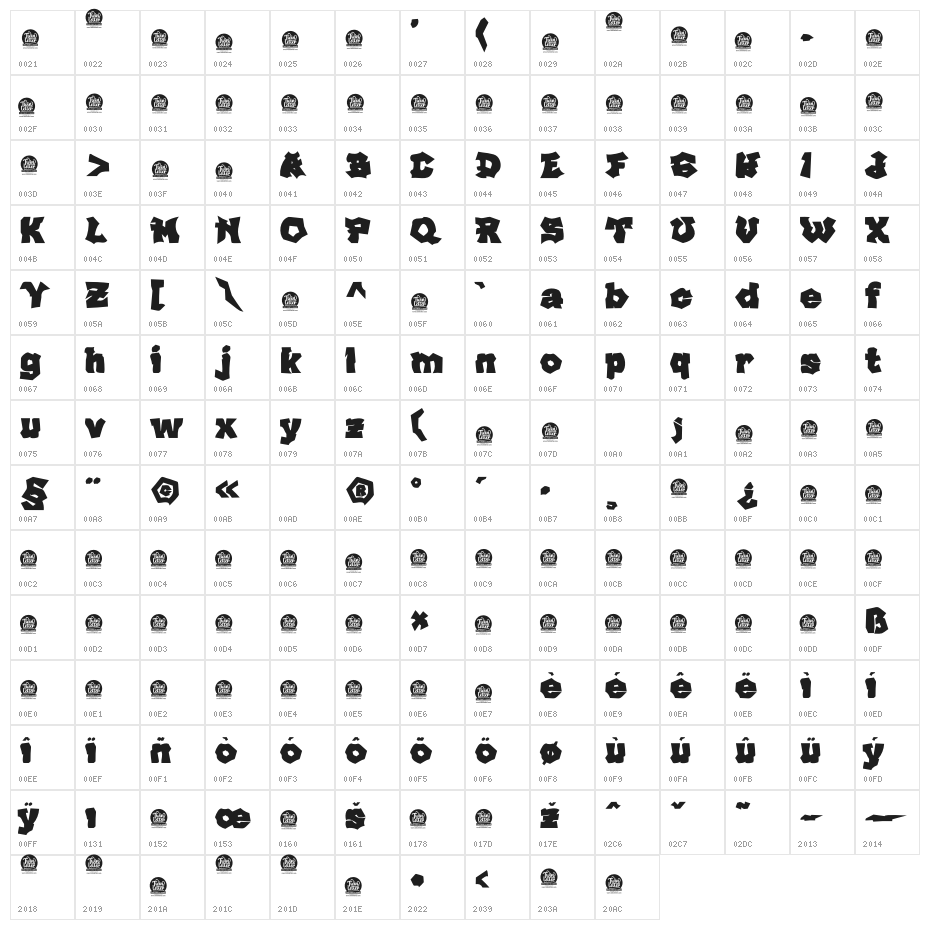SAMBAR BOLD PERSONAL USE Character Map