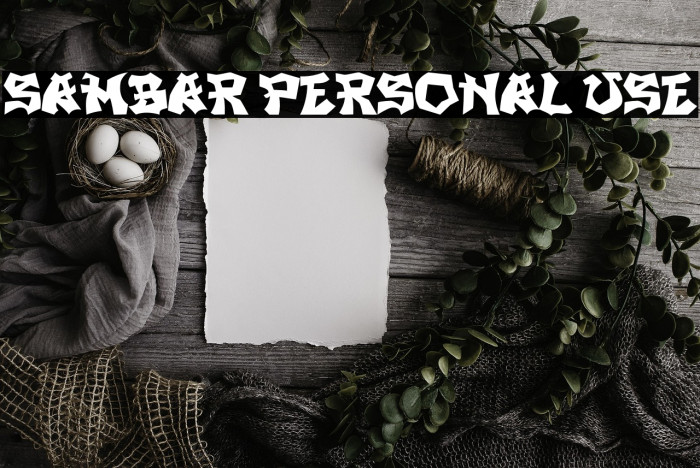 SAMBAR PERSONAL USE Example 3