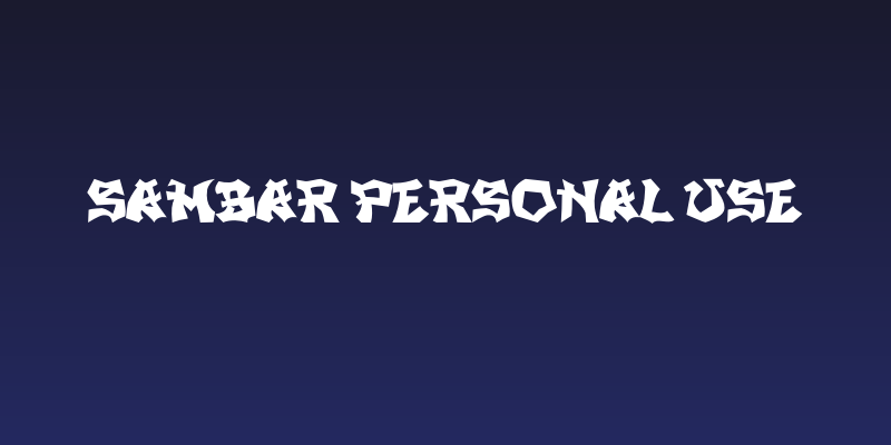 SAMBAR PERSONAL USE Social Header