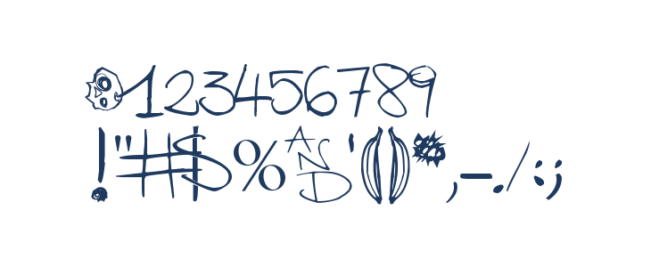 SAMUTOJJ handwrite massive skull Other Characters