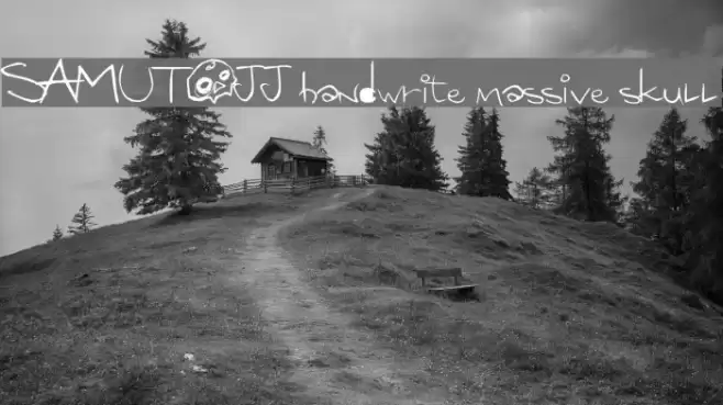 SAMUTOJJ handwrite massive skull Font examples