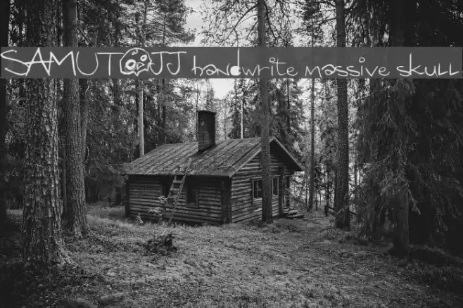 SAMUTOJJ handwrite massive skull Font examples